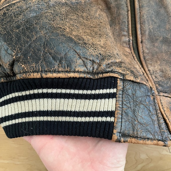 Avirex Normandy 1942-43 Leather Flight Bomber - Picture 7 of 10